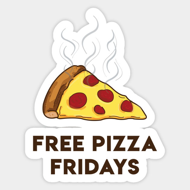 Free Pizza Fridays (Black Text) Sticker by 4everYA